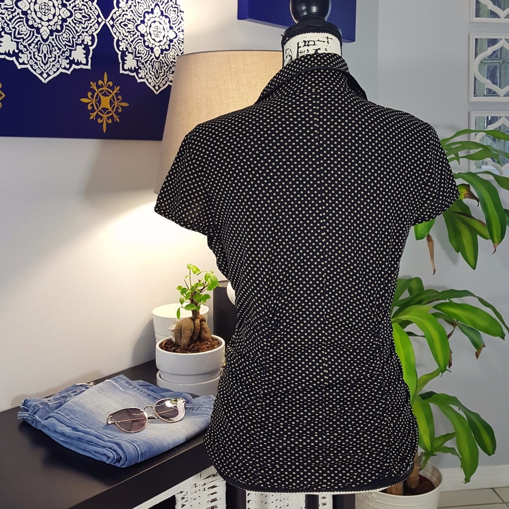 INC Ruched, Collared Blouse - Picture 2 of 3